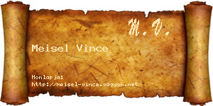 Meisel Vince névjegykártya
